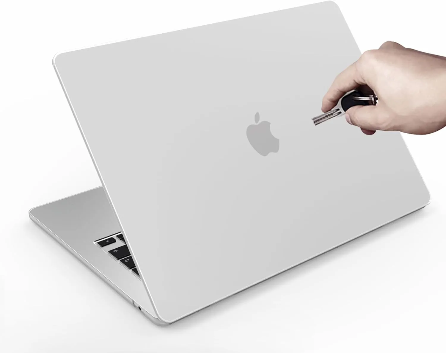 Compatible with MacBook Air 15-inch Case 2023 Release A2941 M2 Chip, Hard Shell Laptop Sleeve with Keyboard Cover & Dust Plugs- Transparent