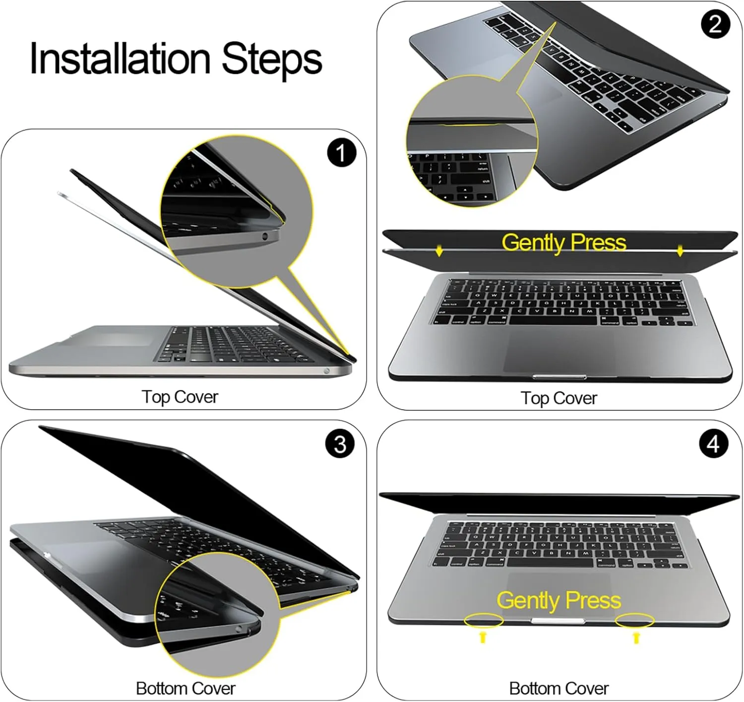 Compatible with MacBook Air 15-inch Case 2023 Release A2941 M2 Chip, Hard Shell Laptop Sleeve with Keyboard Cover & Dust Plugs- Transparent