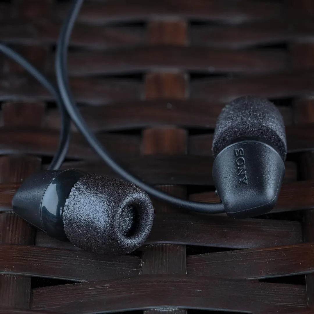 Comply 200 Core Series | Memory Foam Replacement IEM Ear Tips for Sennheiser, Bang Olufsen, Sony & More | Superior Noise Isolation, Ultimate Comfort, Secure Fit | TechDefender, Black, Medium (3 Pairs)