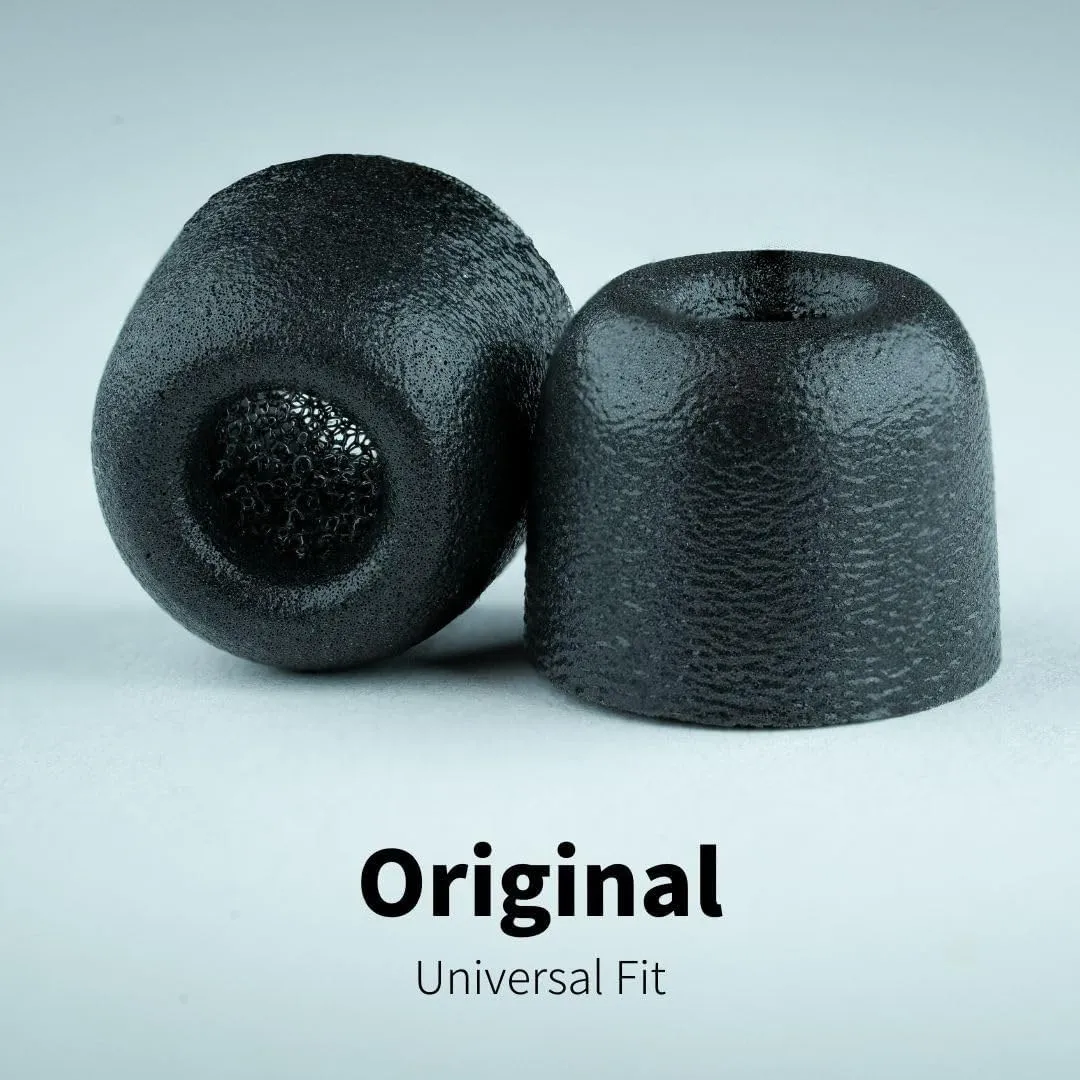 Comply 200 Core Series | Memory Foam Replacement IEM Ear Tips for Sennheiser, Bang Olufsen, Sony & More | Superior Noise Isolation, Ultimate Comfort, Secure Fit | TechDefender, Black, Medium (3 Pairs)