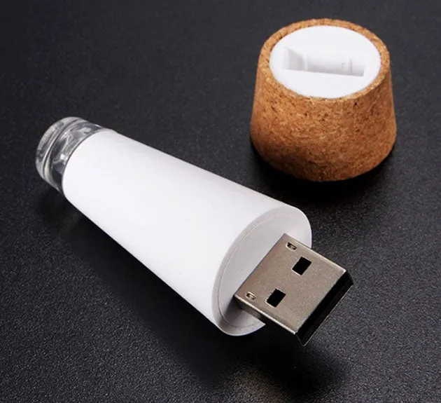 Cork-Shaped Rechargeable LED Bottle Light