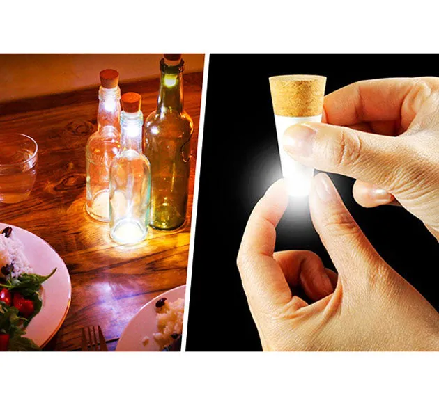 Cork-Shaped Rechargeable LED Bottle Light
