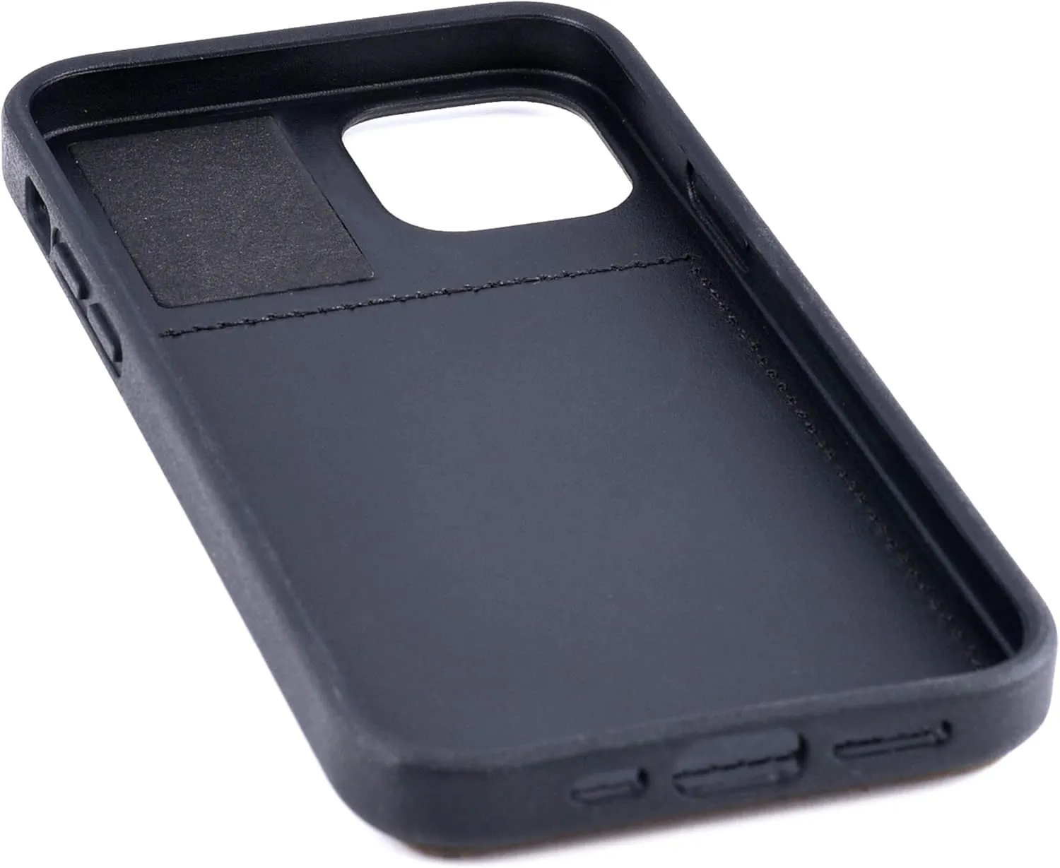 Dockem BIO Wallet Case for iPhone 12 and iPhone 12 Pro: Sensible Materials, Magnetic Mounting & 2 Credit Card Holder Slots (6.1" M2B, Black and Tan)