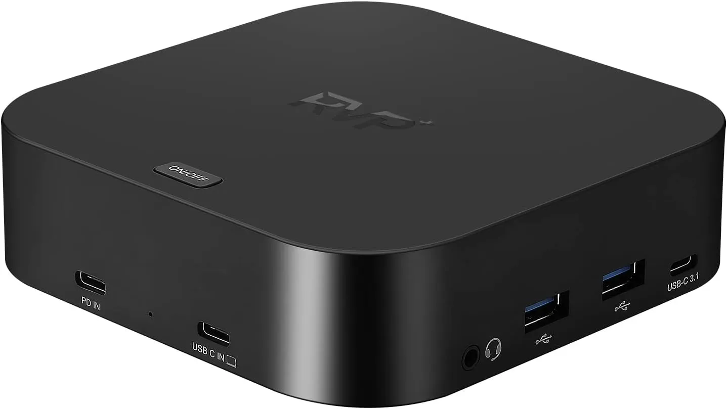 Docking Station 3 Monitors USB C, 13-in-1, Triple Display-4K HDMI & DisplayPort Dual Monitors, 5Gbps USB-C/A Data Transfer, 100W Laptop-Charging, Gigabit Ethernet, Audio, Black