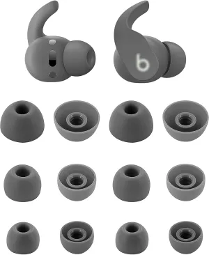 Ear Tips Compatible with Beats Fit Pro Earbuds & Studio Buds, S/M/L Sizes 6 Pairs Soft Silicone Replacement Tips Earbud Covers Eartips Compatible with Beats Studio Buds & Fit Pro, Gray 12