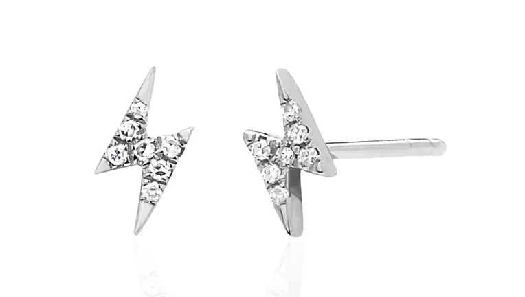 EF Collection Mini Lightening Bolt Earrings