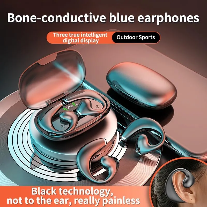 ElecSmart JR02 Wireless Earbuds Bluetooth Headphones 40hrs Playback IPX4 Waterproof Ear Buds Over-Ear Earphones, for Sports/Workout/Gym/Running Black (Black)