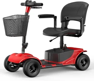 Electric Mobility Scooter 4-Wheel 180W  Safe, Durable, Adjustable Ride