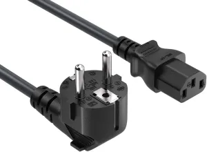 European Power Cord - 3 Pin Connector for Computers, TVs, Monitors, & More, (CEE 7/7 to IEC320 C13) (EU Europe)