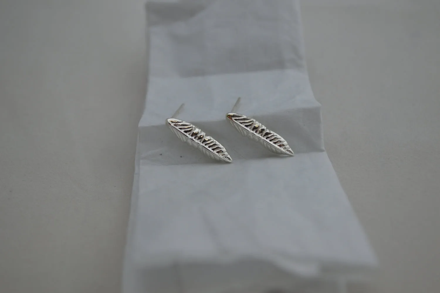 Feather Post Earrings