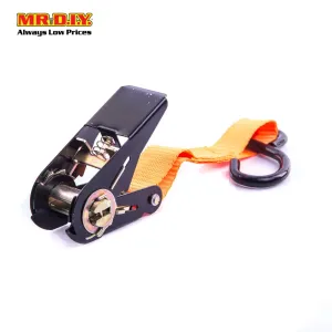 FIRSD Heavy Duty Ratchet Tie Down Strap Orange 2.5 x 500 cm (2pcs)