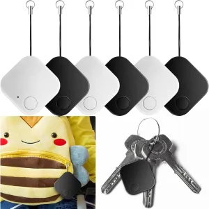 Flutesan 6 Pack Portable GPS Tracking Mobile Tracking Bluetooth Tracker Smart Anti Loss Device Waterproof Key Finder Locator Tracker for Kids Dog Pet Cat Wallet Keychain Luggage App Control with Rope