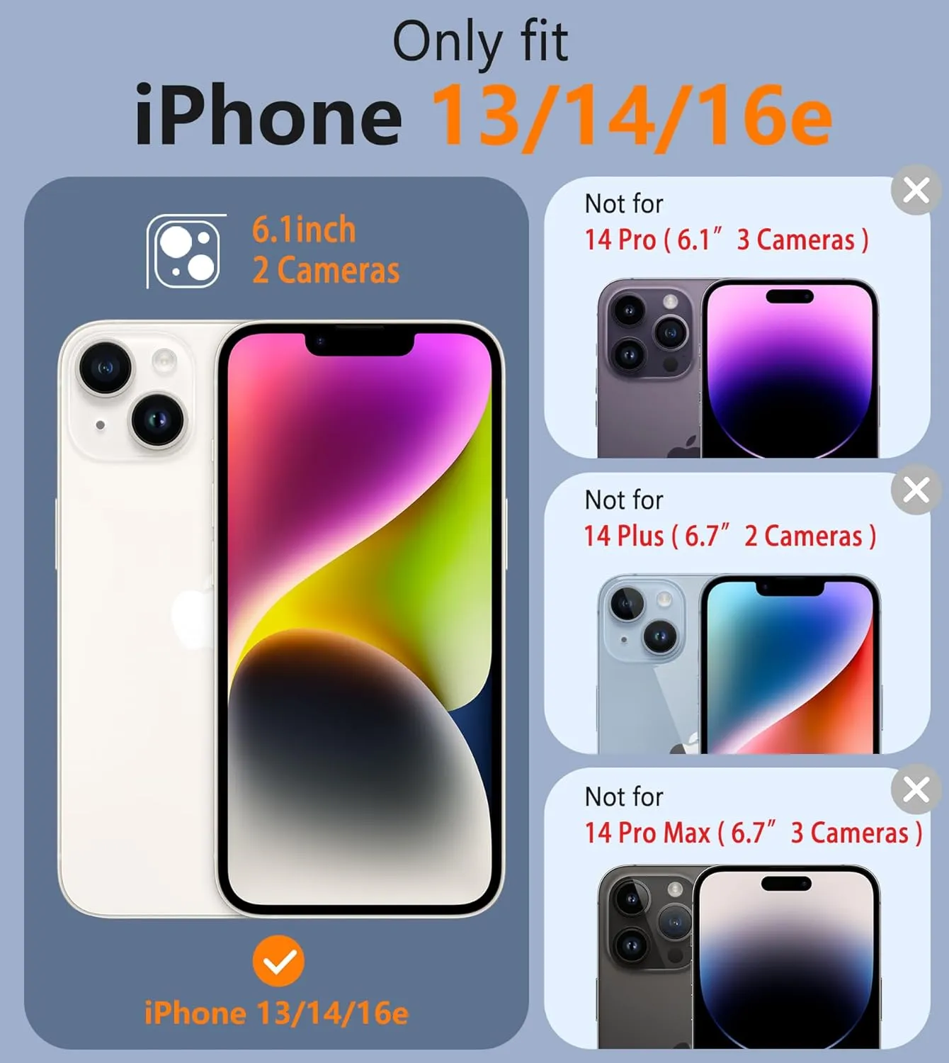 FNTCASE for iPhone 13/14 Magnet Case: iPhone 16e Magnetic Dual Layer Military Grade Drop Shockproof Protection Cell Phone Cover - Rugged Durable Heavy Duty Protective Bumper Tough Black