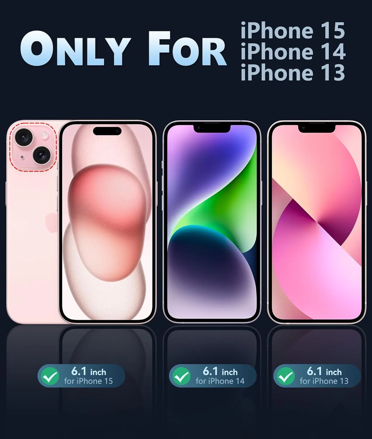 FNTCASE for iPhone 15 Case: for iPhone 14 & iPhone 13 Case | Magnetic Frosted Translucent Slim Shockproof Cell Phone Cover | Military Grade Protection Drop Proof Tough Protective Cases - Pink