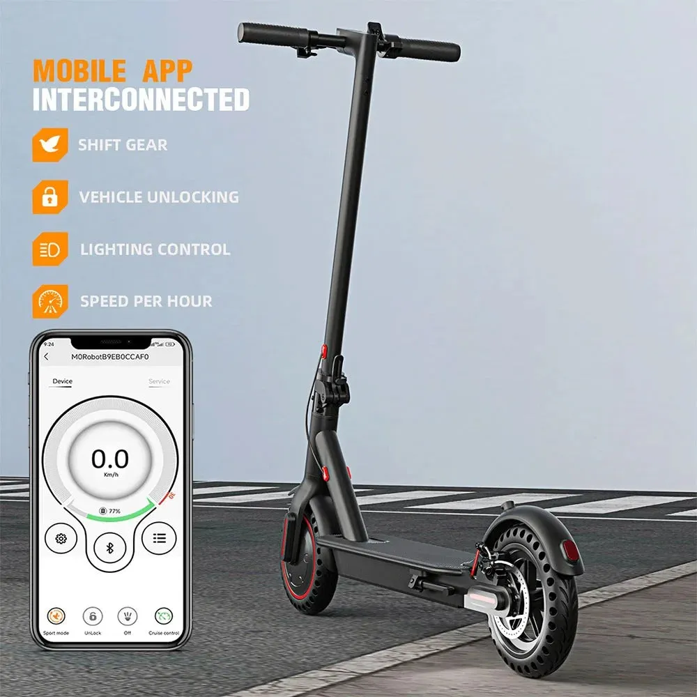 Foldable Electric Scooter  350W Motor, 19 MPH, 19-Mile Range, App-Controlled