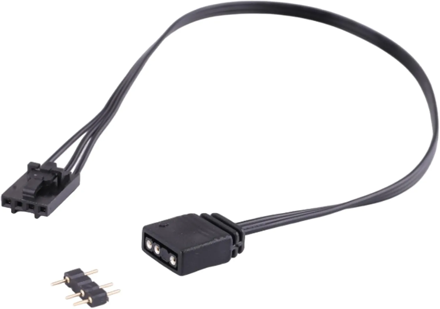 for Corsair RGB to Standard ARGB 4-Pin 5V Adapter Connector RGB Cable 25cm Extension Cord Black PVC Black PVC
