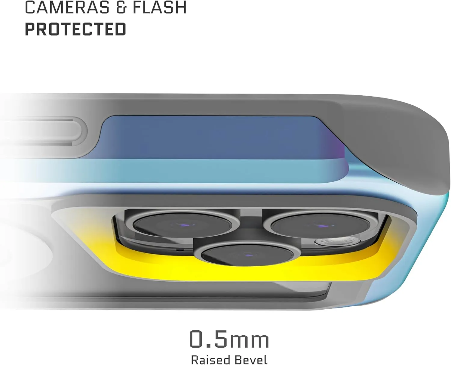Ghostek Atomic Slim iPhone 16 Pro Max Case, Compatible with Apple MagSafe Accessories, Aluminum Metal Bumper, Shockproof Drop Protection (6.9 Inch, Prismatic)