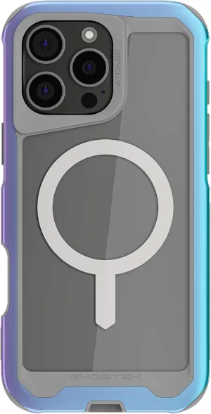 Ghostek Atomic Slim iPhone 16 Pro Max Case, Compatible with Apple MagSafe Accessories, Aluminum Metal Bumper, Shockproof Drop Protection (6.9 Inch, Prismatic)
