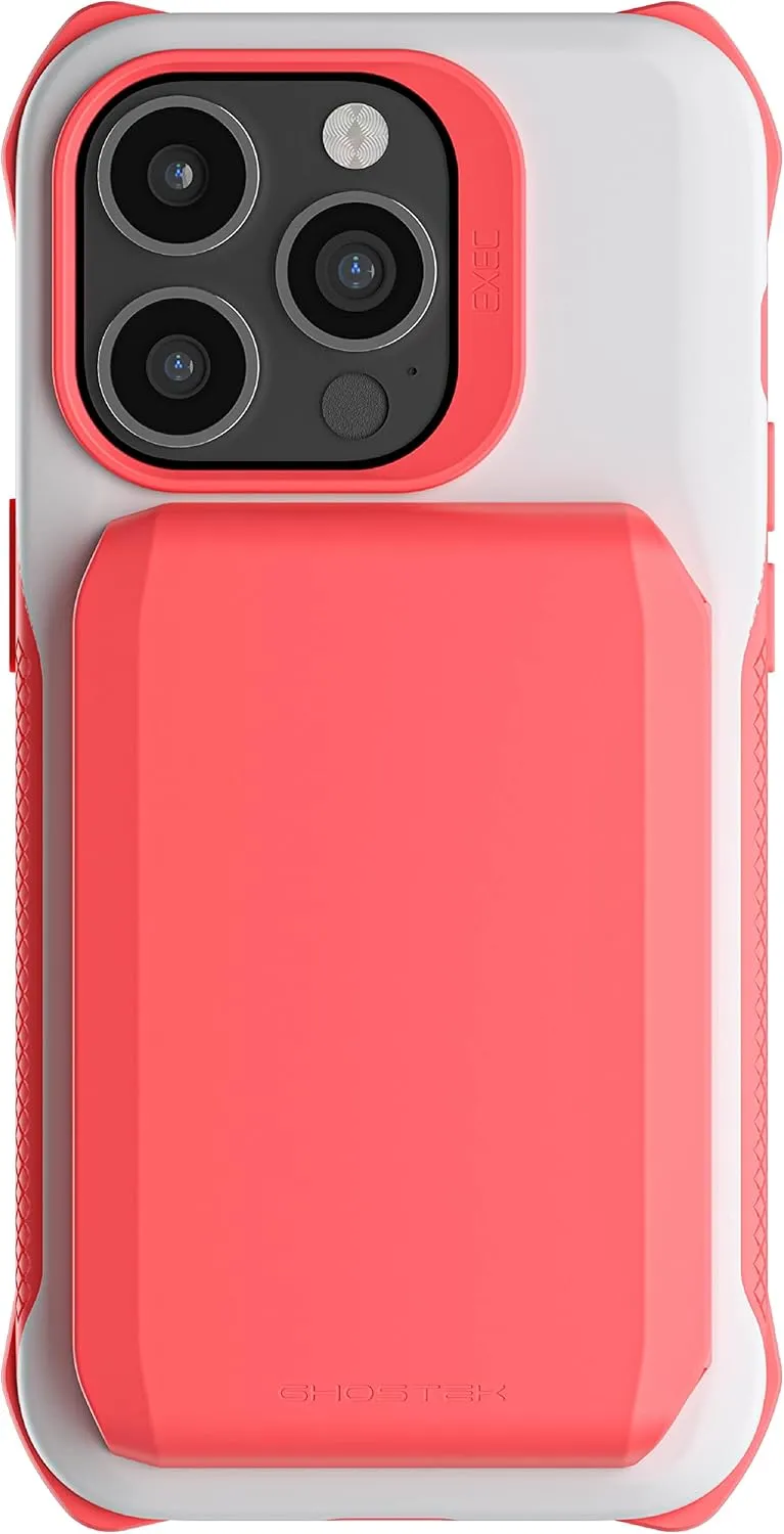 Ghostek EXEC Wallet iPhone 14 Case for Women with MagSafe Magnetic Credit Card Holder Supports Mag Safe Accessories, Chargers and Car Mounts Phone Cover Designed for 2022 Apple iPhone 14 (6.1") (Pink)