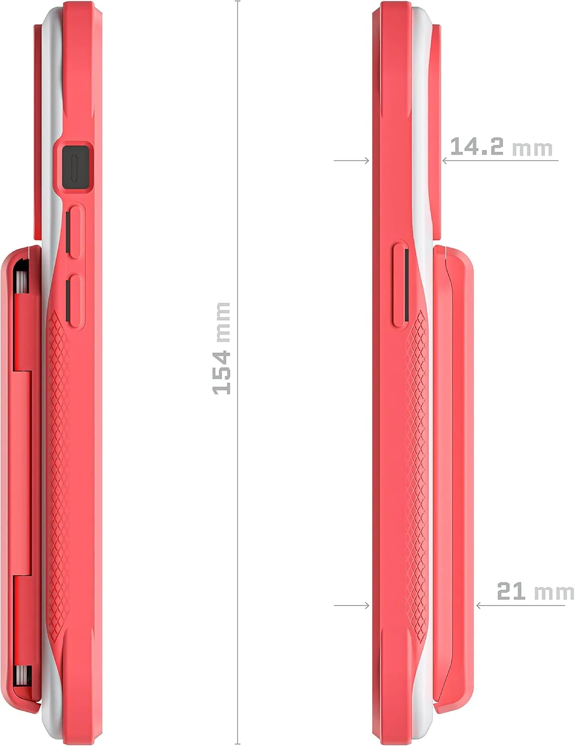 Ghostek EXEC Wallet iPhone 14 Case for Women with MagSafe Magnetic Credit Card Holder Supports Mag Safe Accessories, Chargers and Car Mounts Phone Cover Designed for 2022 Apple iPhone 14 (6.1") (Pink)