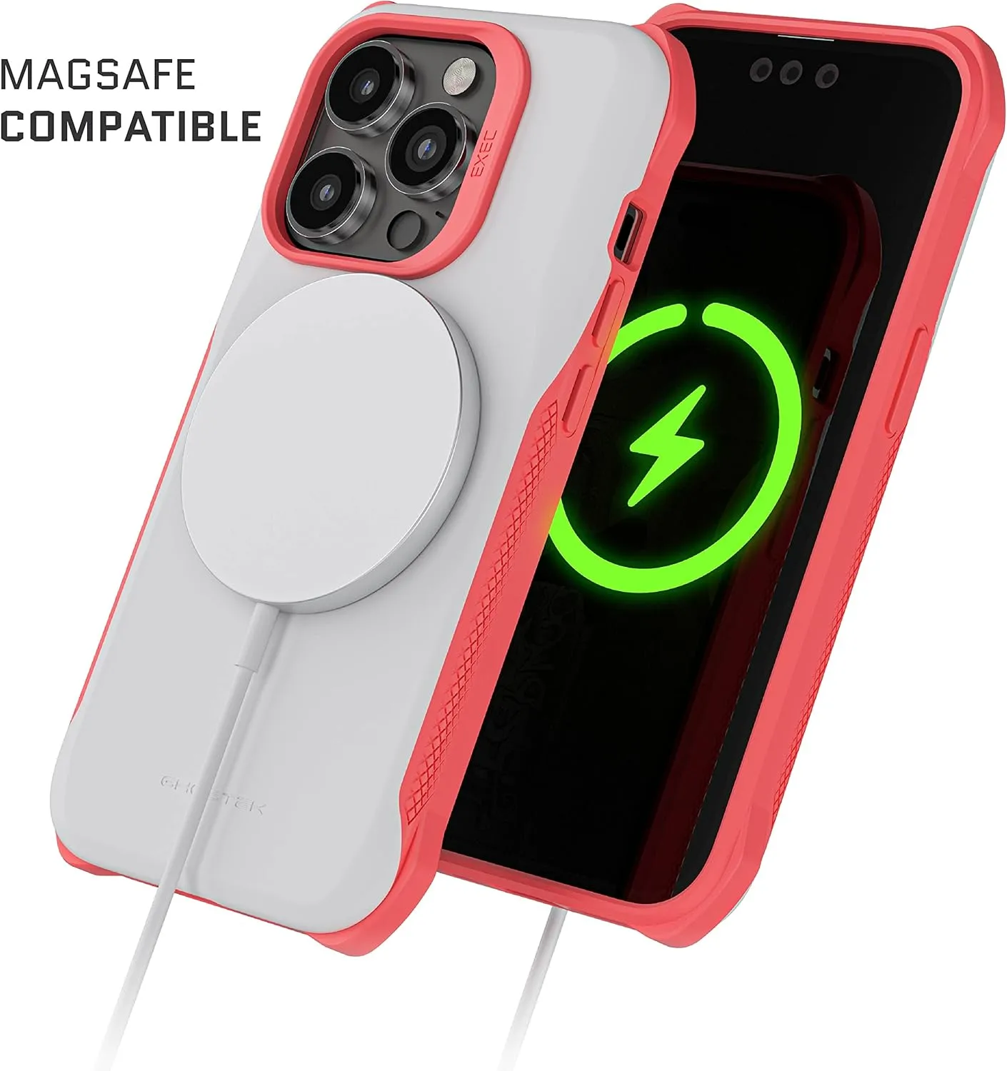 Ghostek EXEC Wallet iPhone 14 Case for Women with MagSafe Magnetic Credit Card Holder Supports Mag Safe Accessories, Chargers and Car Mounts Phone Cover Designed for 2022 Apple iPhone 14 (6.1") (Pink)