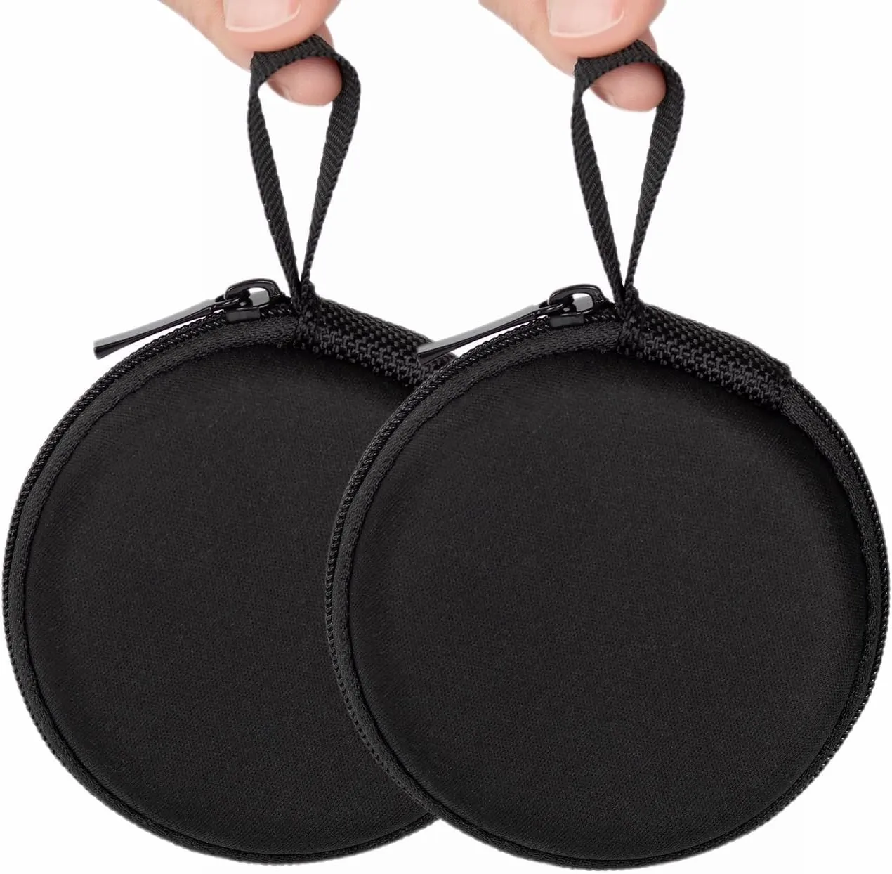 Ginsco 2 Pcs Mini-Portable Hard Shell Earbuds Case for Apple EarPods Headphones USB-C Wired Ear Buds, for Samsung Galaxy Wired Earbuds, for JBL Endurance Run 2, Travel Case for Earphones and Earplugs
