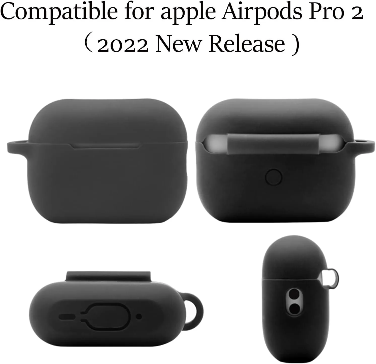 Glow Case for Apple Airpods Pro 2 (Glow in Dark),Fluorescence Silicone Case for Item Finder Headphone Case Cover,Luminous Holder with 2 Keychain Carabiner,Glow Blue