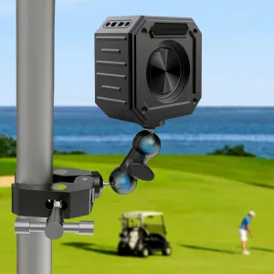 Golf Cart Bluetooth Speaker With Metal Mount, IPX7 Portable 24H Playtime, 18W Loud Stereo Sound, Accessories and Gifts for Men