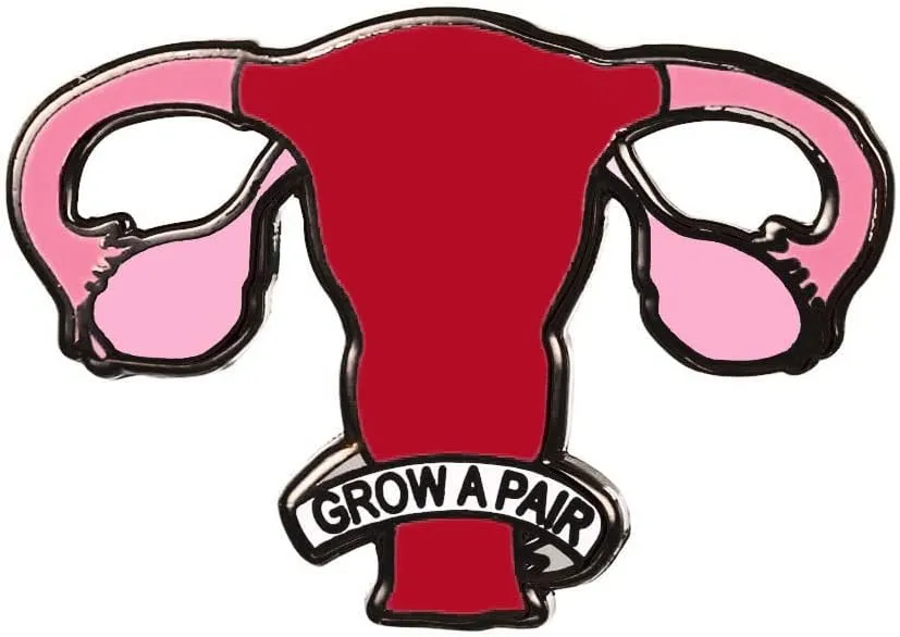 GuDeKe Woemen Pin Feminist Uterus Balls Courage Brooch Cute Funny Pins Gifts Brooches