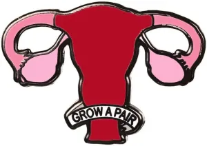 GuDeKe Woemen Pin Feminist Uterus Balls Courage Brooch Cute Funny Pins Gifts Brooches