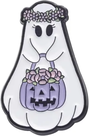 Halloween Cute Ghost Enamel Pins for Backpacks Enamel Brooches Button Kawaii Accessories Novelty Cartoon Animal Funny Lovely Lapel Badges Clothing Bags Jackets for Women Girl Boy Men