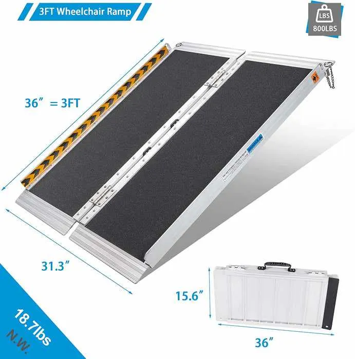 Heavy Duty Portable Temporary Home Wheelchair Stair Ramp