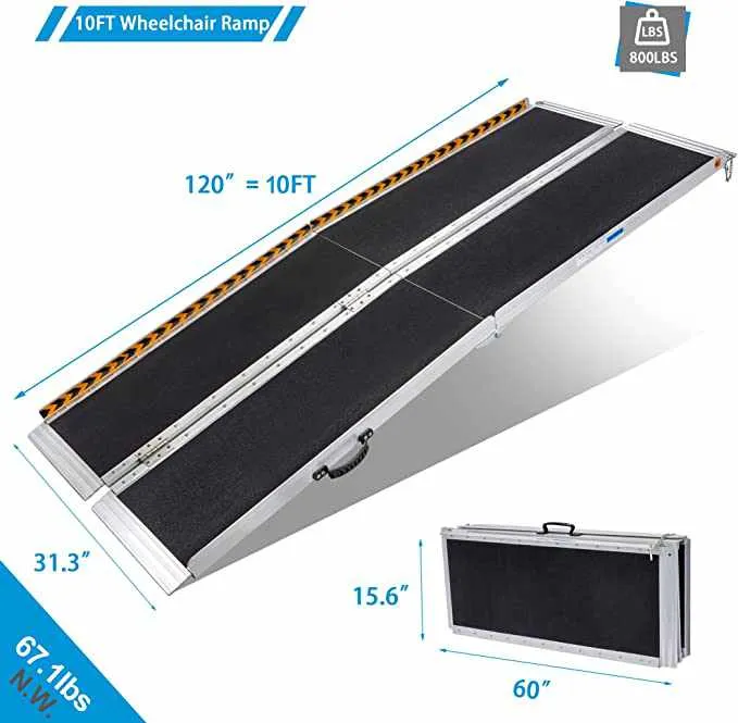 Heavy Duty Portable Temporary Home Wheelchair Stair Ramp
