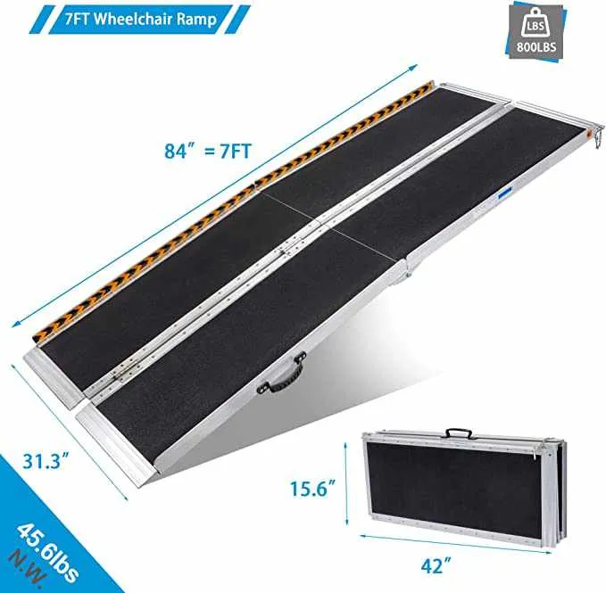 Heavy Duty Portable Temporary Home Wheelchair Stair Ramp