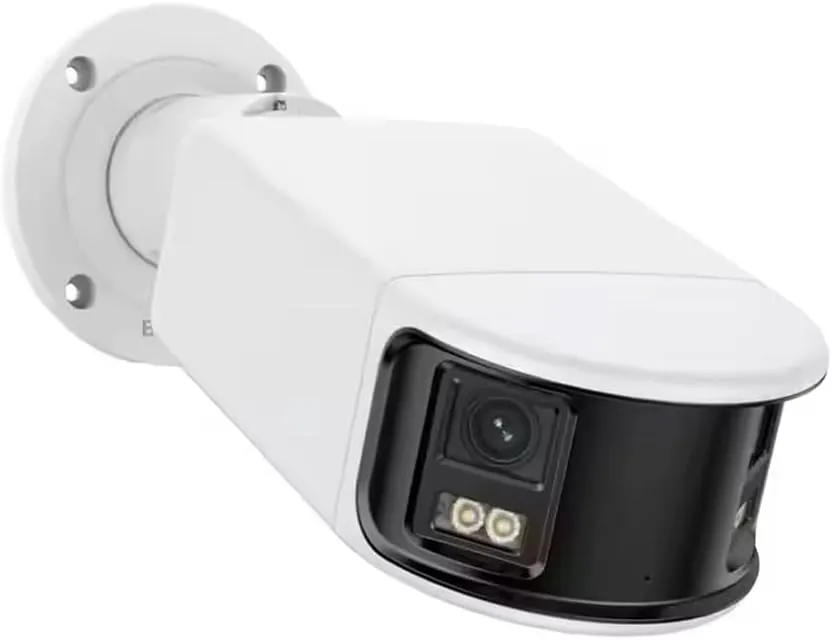 Hik 180 Dual Lens 6MP Panoramic Bullet IP PoE Camera Security Indoor Outdoor, Color Night Vision, Two Way Audio, Human/Vehicle Detection, H.265 , IP67, SD slot 512GB, 2CD2T67G2P-LSU/SL 2.8mm
