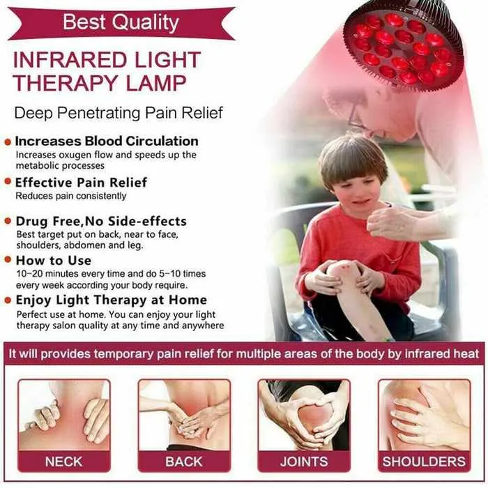 Home LED Near Infrared Red Lights Therapy Lamp