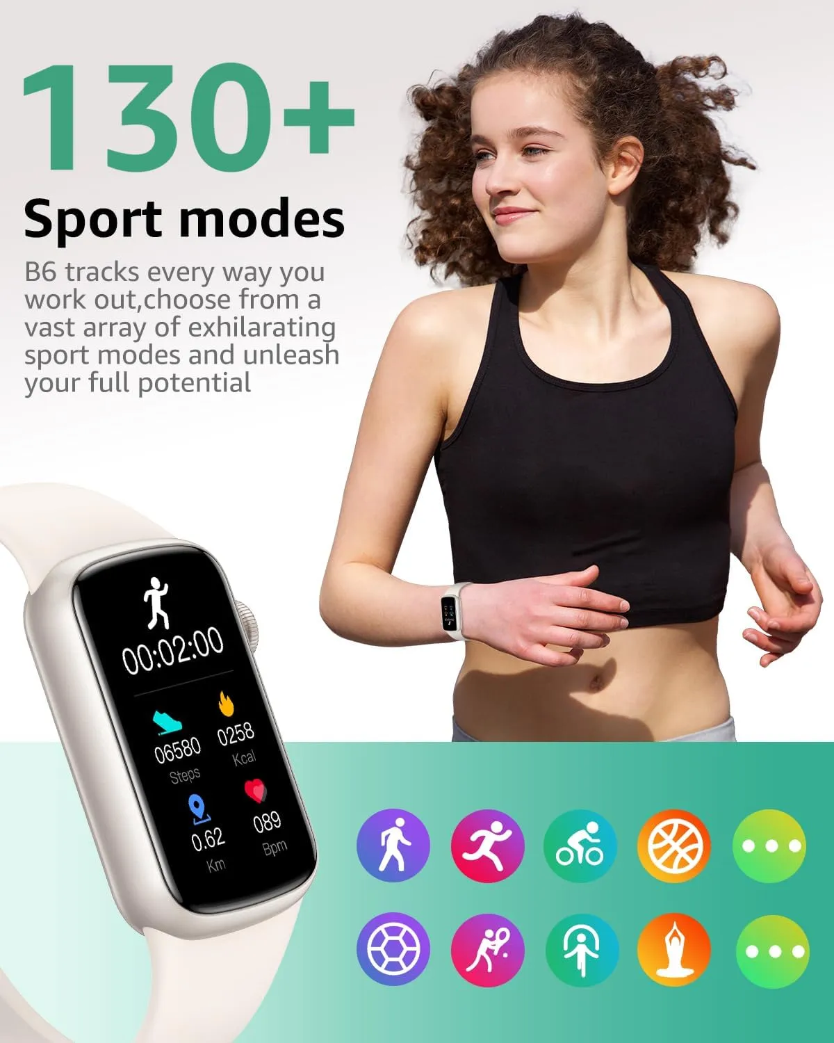 IMFRCHCS Fitness Tracker,Smart Watch with 1.47" Touch Display,137 Sport Modes Fitness Watch with Heart Rate Sleep Monitor, Step Counter,IP68 Waterproof Activity Trackers for Women Men
