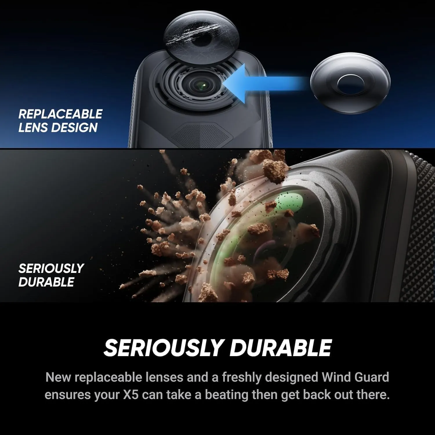 Insta360 X5 Extended Selfie Stick Drone View Bundle ((3m/9.8ft))-8K Waterproof 360 Action Camera with 1/1.28" 48MP Sensors, 8K 360 HDR Video|Bundle Includes 3m Selfie Stick, Lens Cap (No Card)