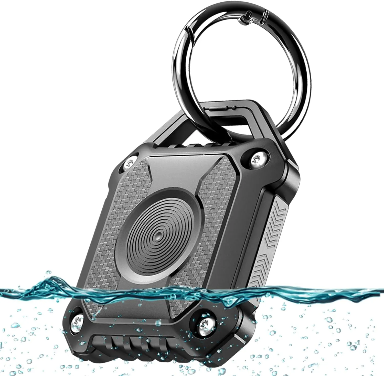 IPX8 Waterproof Airtag Holder,Apple Airtag Keychain,Hard TPU Airtag Case, 360 Full Protection Air Tag Holder Keychain with Key Chain for Key,Luggage,Dog Collar, Compatible Apple Air tag.