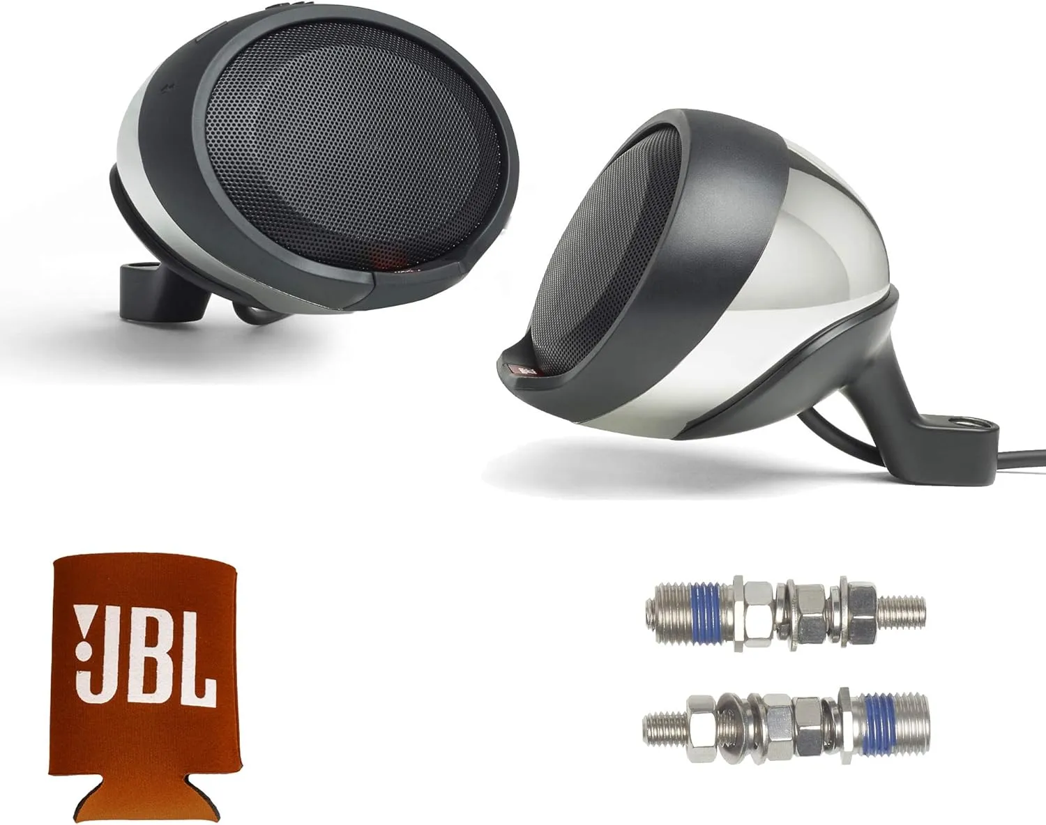 JBL Cruise PWSSPKCRUISECHAM Chrome Waterproof Bluetooth Handlebar Speaker Kit with 8MM Bolt Kit