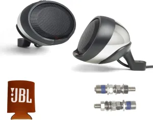 JBL Cruise PWSSPKCRUISECHAM Chrome Waterproof Bluetooth Handlebar Speaker Kit with 8MM Bolt Kit