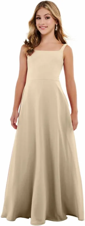 Junior Girls Bridesmaid Dress for Wedding Chiffon Straps Flower Girl Dresses for Teen 2025 Wedding Guest Pageant