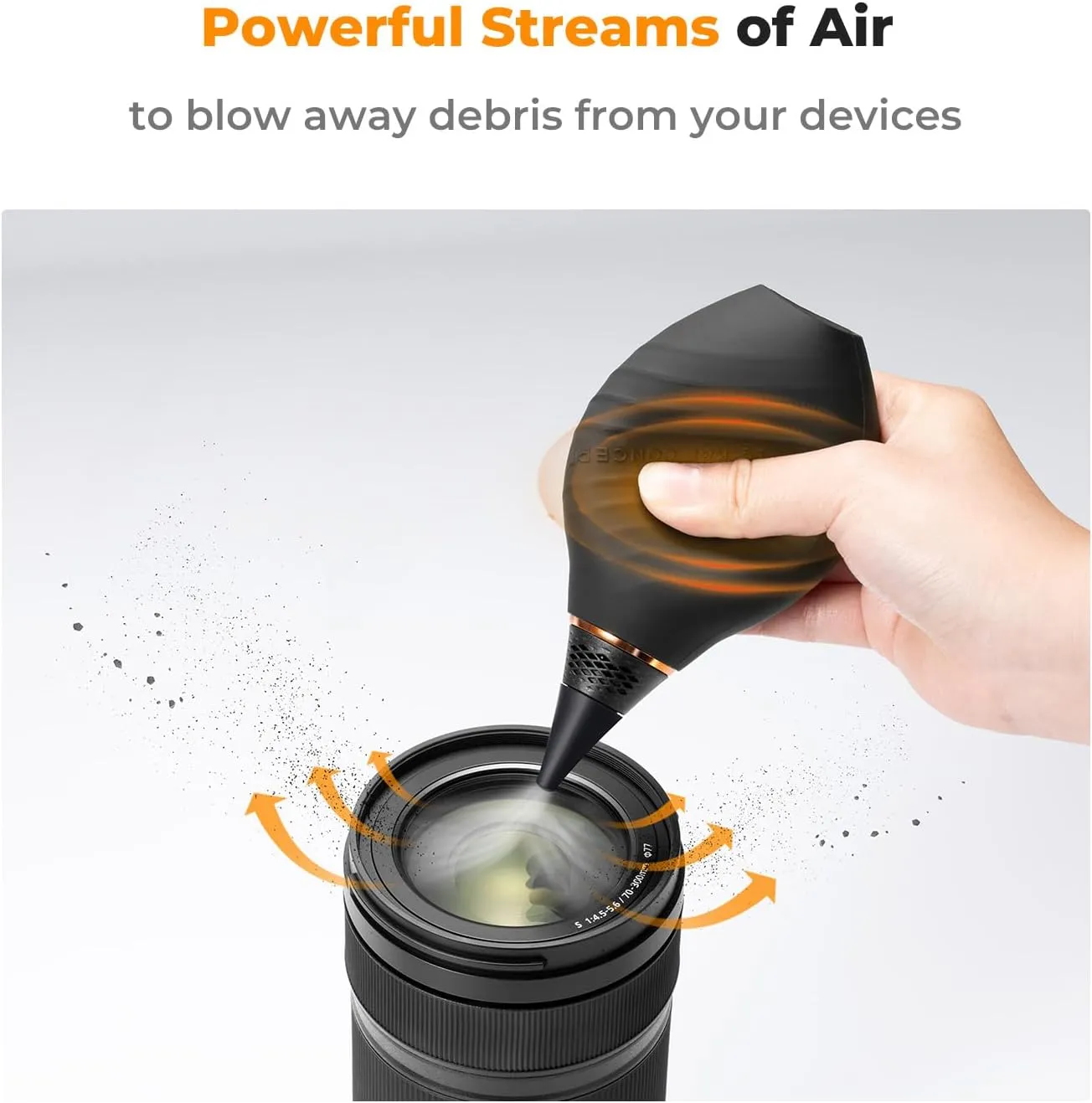 K&F Concept 10-in-1 Camera Lens Cleaning Kit for DSLR Camera Lens Filter Cell Phones with Advanced Silicone Air Blower*1 Short Nozzle*1 Long Nozzle*1 Cleaning Cloth*6 Cleaning Pen*1 15ML Cleaner*1