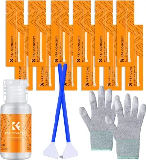 K&F Concept Full Frame Sensor Cleaning Kit - 16pcs Sensor Cleaning Swabs, 20ml Sensor Cleaner & Gloves, Cameras Lens Cleaning Kit Compatible with Sony Nikon Canon FF CCD CMOS Sensors