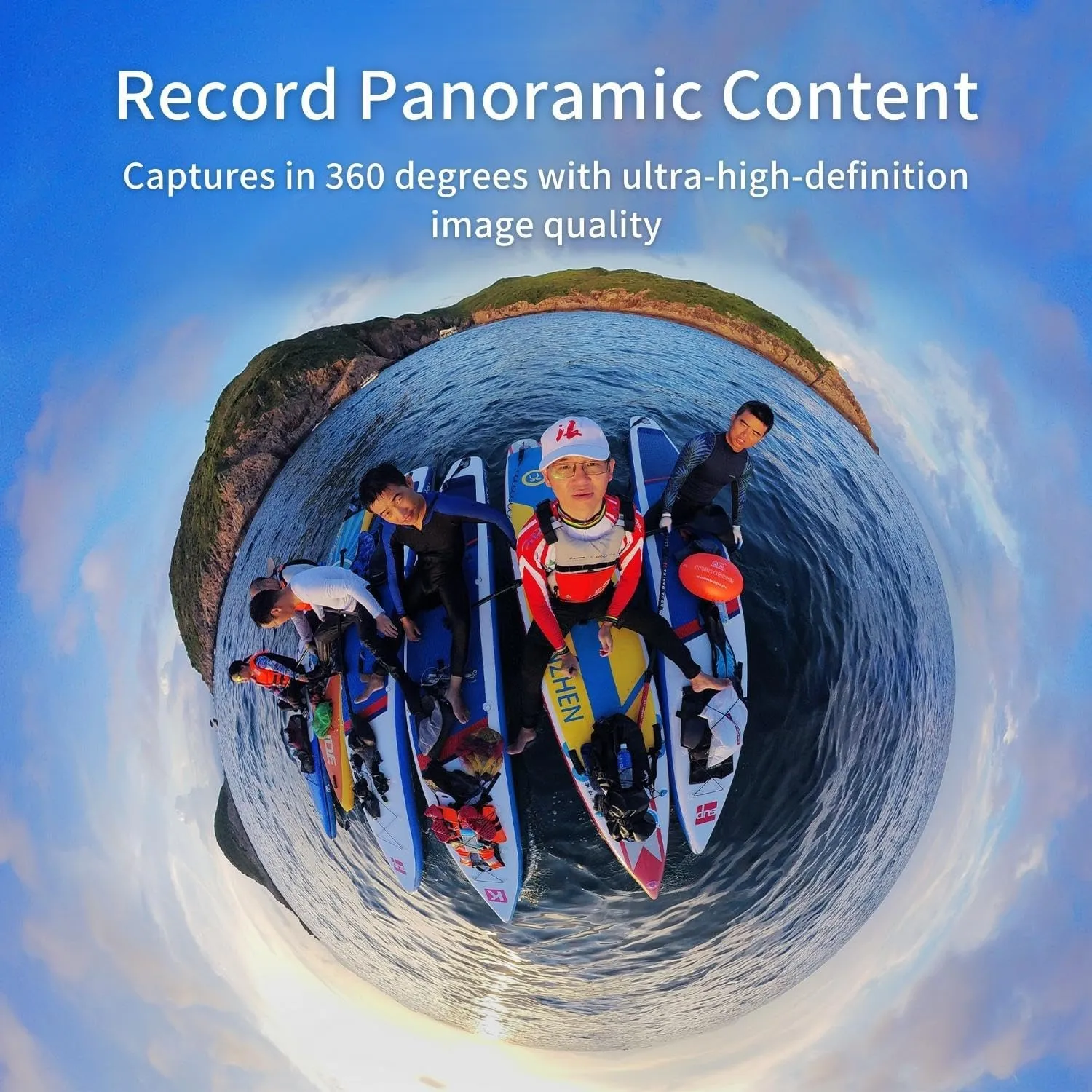 KanDao QooCam 3 Action Camera with Dual 1/1.55" Sensors, 5.7K 30FPS 360 Sports Camera, HDR Video, 62MP Panoramic Photo, DNG8, F1.6 Large Aperture, Stabilization, Waterproof, Superior Night Shot