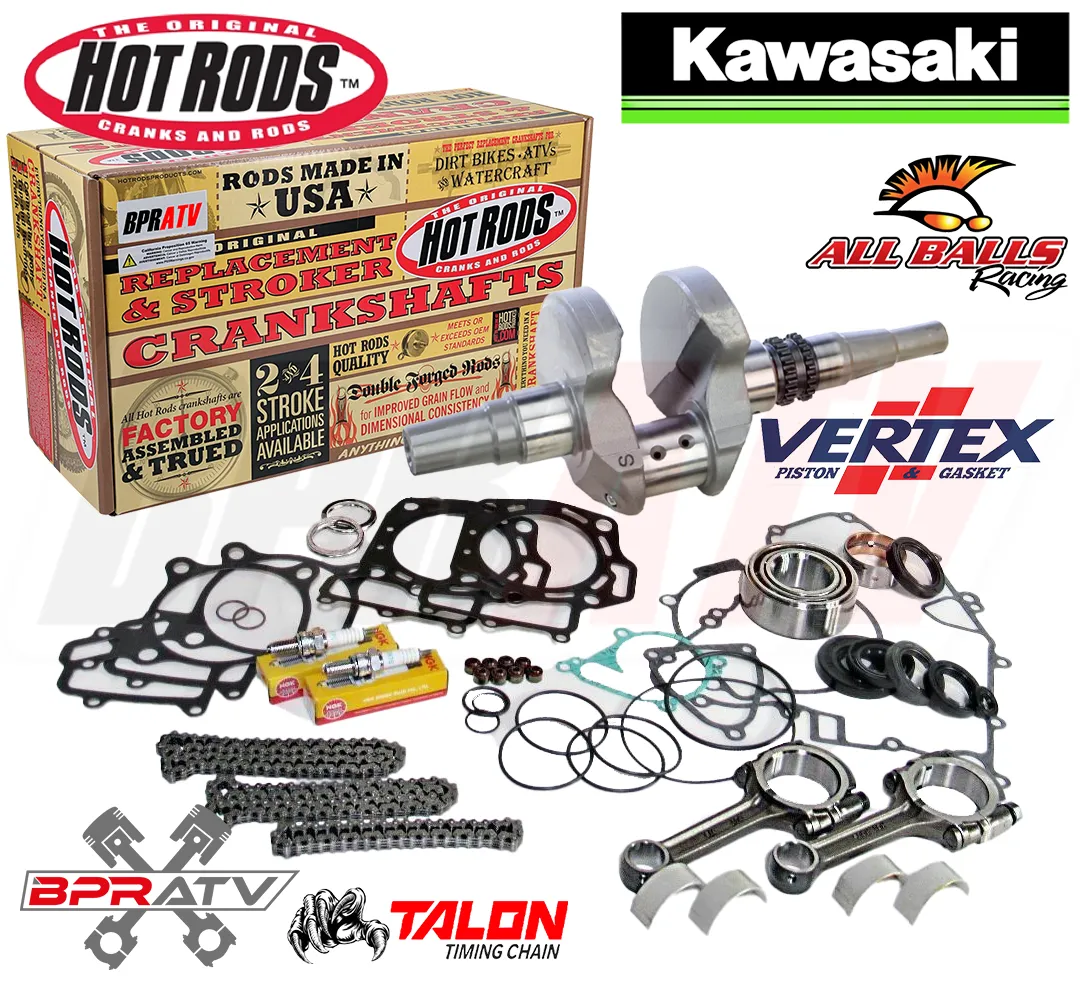 Kawasaki KFX700 KFX Bottom End Hotrods Crank Rods Rebuild NGK Plugs 3 Cam Chains