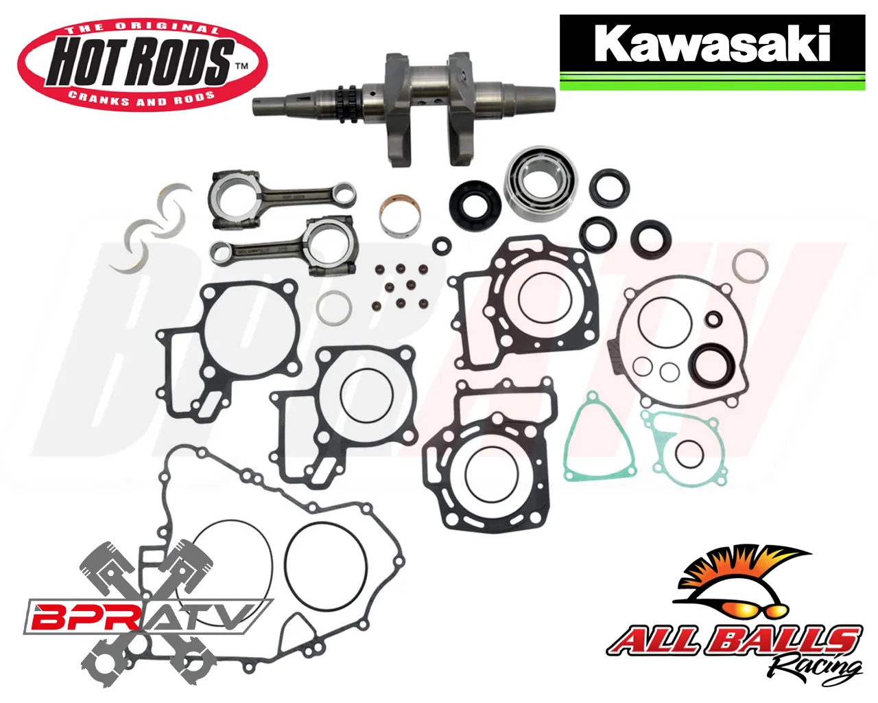 Kawasaki KFX700 KFX Bottom End Hotrods Crank Rods Rebuild NGK Plugs 3 Cam Chains
