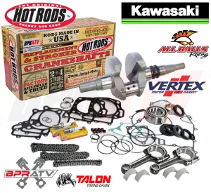 Kawasaki KFX700 KFX Bottom End Hotrods Crank Rods Rebuild NGK Plugs 3 Cam Chains