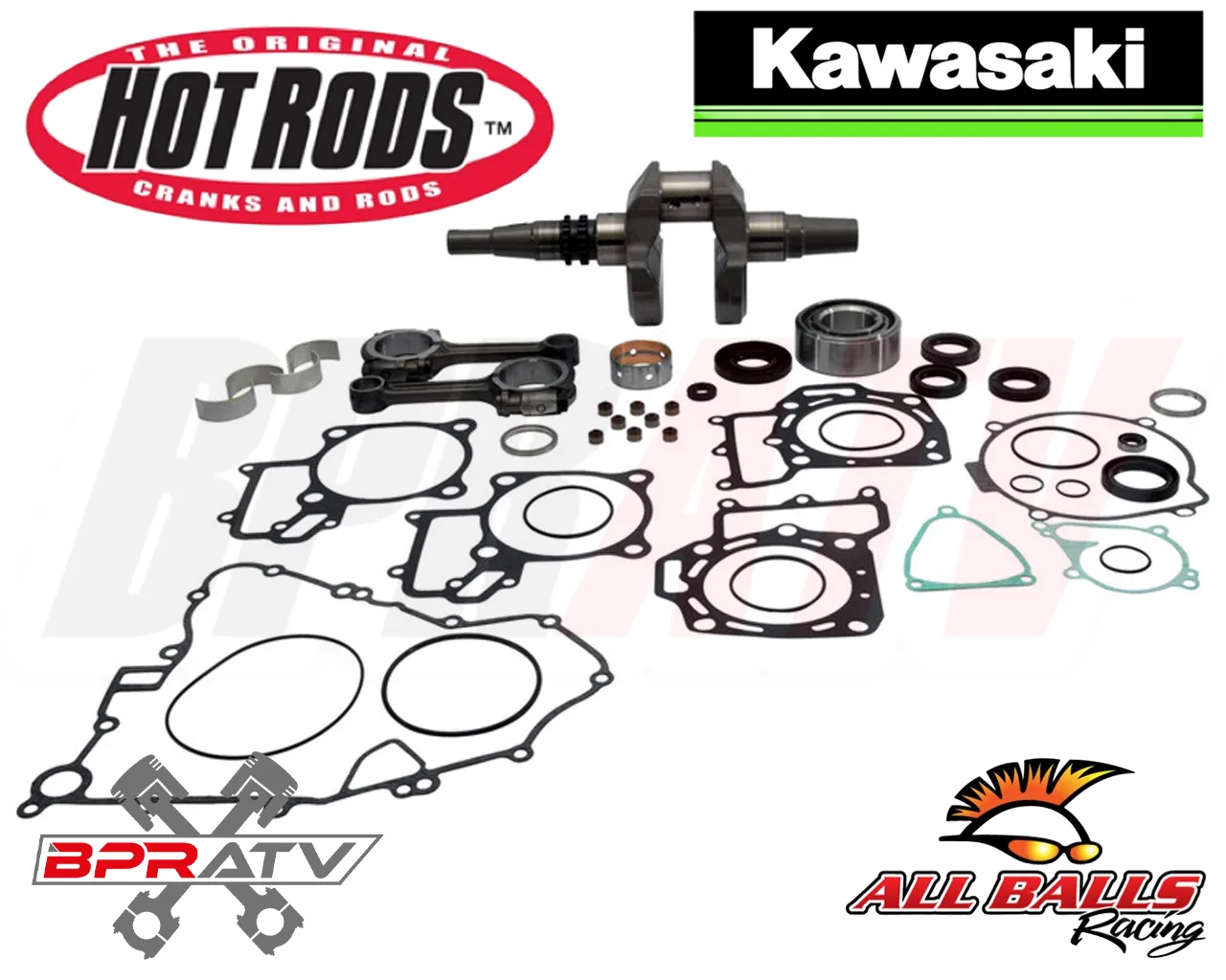 Kawasaki KFX700 KFX Bottom End Hotrods Crank Rods Rebuild NGK Plugs 3 Cam Chains