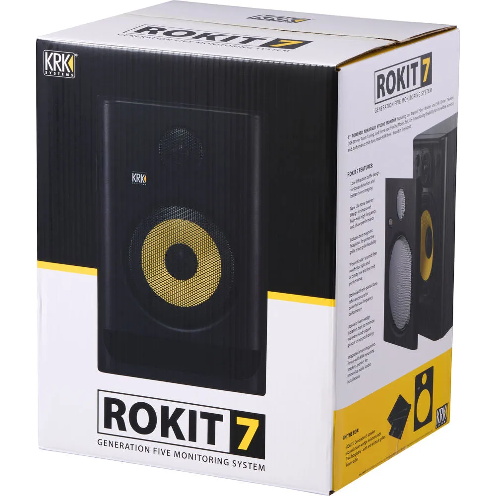 KRK ROKIT 7 G5 5" 2-Way Active Studio Monitor (Single, Black)